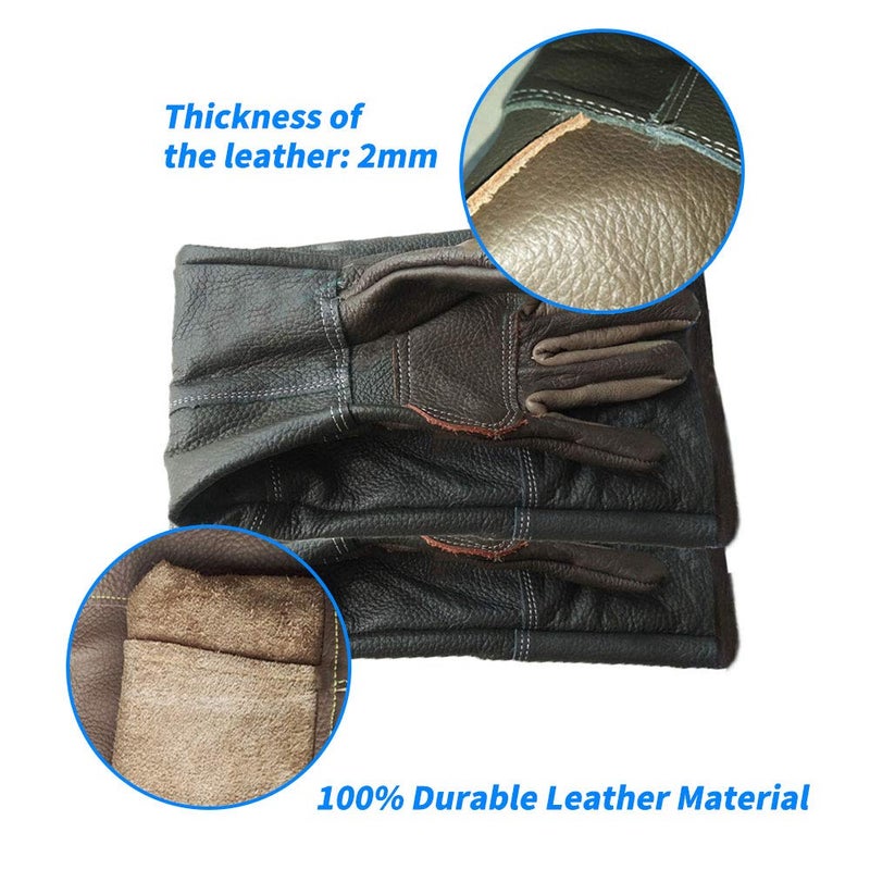 YBB Waterproof Animal Handling Gloves, Anti-Scratch/Bite Protective Long Gloves for Pet Cat Bathing Dog Bird(S) - Image 3